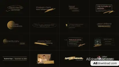Creative Brush Lower Thirds Elements template preview