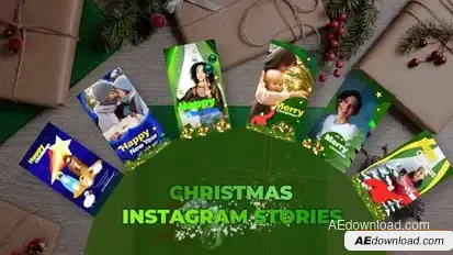 Creative Christmas Instagram Stories Openers template preview