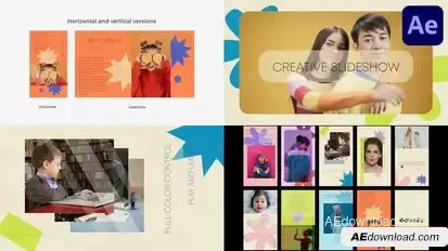 Creative Colorful Slideshow for After Effects Openers template preview