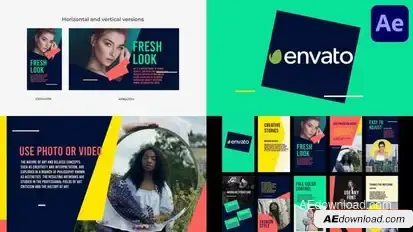 Creative Colorful Slideshow for After Effects Openers template preview