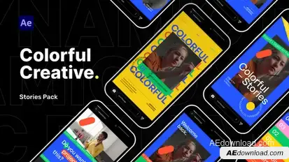 Creative Colorful Stories Pack Video Display After Effect Template Product Promo template preview