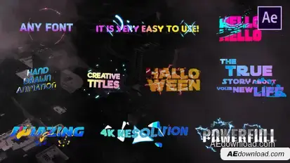Creative Colorful Titles | After Effects Titles template preview