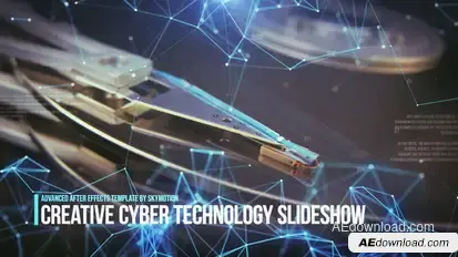 Creative Cyber Technology Slideshow Video Displays template preview