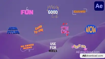 Creative Design Titles for After Effects Titles template preview