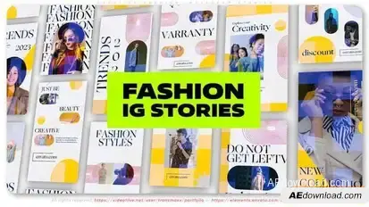 Creative Fashion Instagram Stories Openers template preview