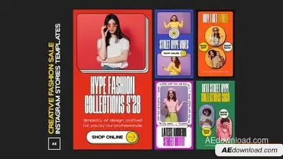 Creative Fashion Sale Instagram Stories Openers template preview