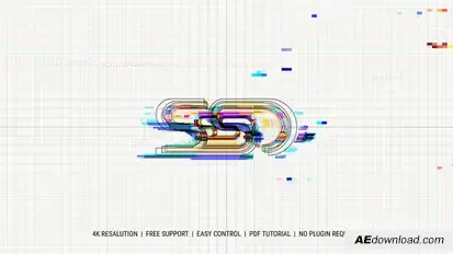 Creative Glitch Logo Logo Stings template preview