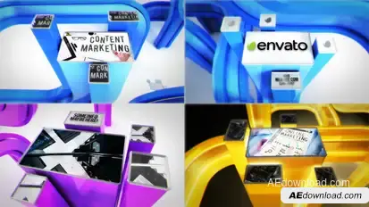 Creative lines Video Displays template preview