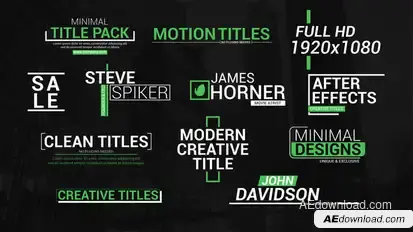 Creative Lower Third Titles Elements template preview
