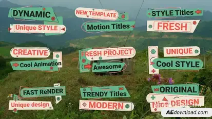 Creative Lower Thirds Elements template preview