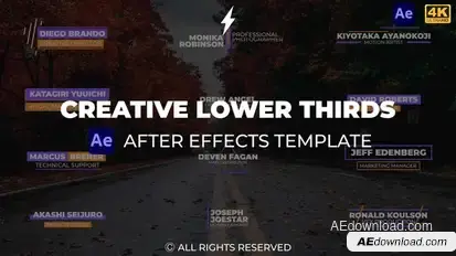 Creative Lower Thirds | After Effects Elements template preview