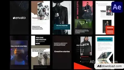 Creative Modern Stories for After Effects Openers template preview