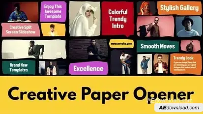 Creative Paper Opener | Multiscreen Slideshow | Split Intro Openers template preview
