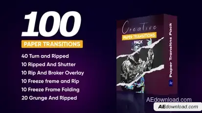 Creative Paper Transitions Pack broadcast-packages template preview