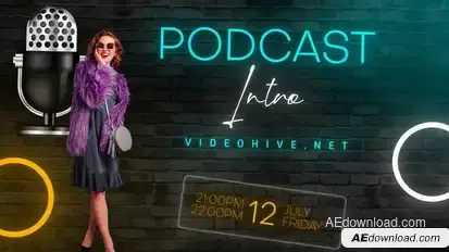 Creative Podcats Intro V2 | Neon Openers template preview