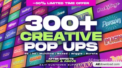 Creative Pop Ups Pack Titles template preview