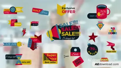 Creative Sale Badges Titles template preview