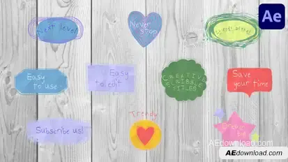 Creative Scribble Titles for After Effects Titles template preview