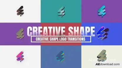 Creative Shape Logo Transitions Elements template preview