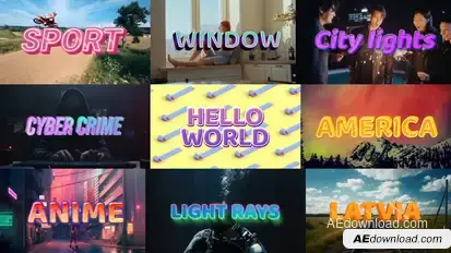 Creative shape Text Effects Titles template preview