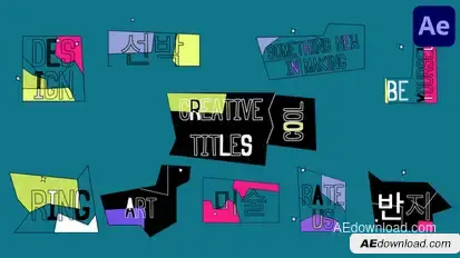 Creative Shape Titles for After Effects Titles template preview