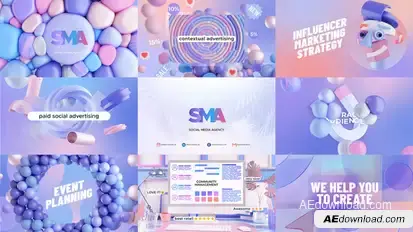 Creative Social Media Marketing Agency Promo Product Promo template preview