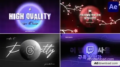 Creative Spheres Typography | After Effects Titles template preview