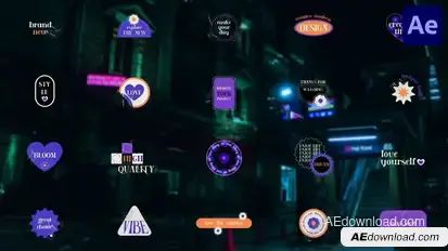 Creative Sticker Titles for After Effects Titles template preview