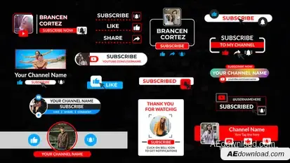 Creative Subscribe Titles Titles template preview