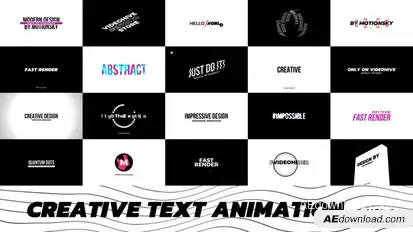 Creative Text Animation Titles template preview