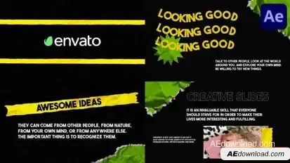 Creative Texture Paper Slides | After Effects Openers template preview