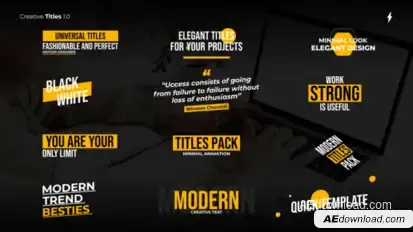 Creative Titles - AE Titles template preview