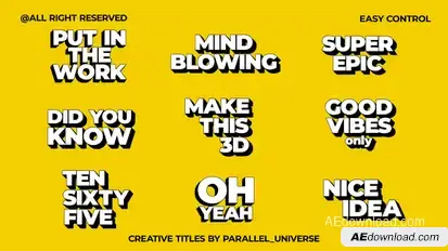 Creative Titles | AE Titles template preview