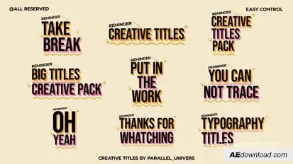 Creative Titles | AE Titles template preview
