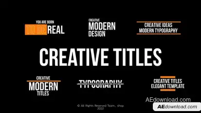 Creative Titles | After Effects Titles template preview