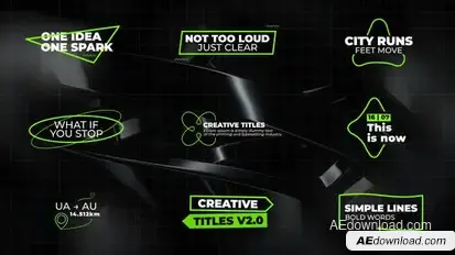 Creative Titles V2.0 | AE Titles template preview