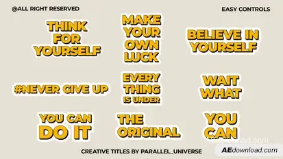 Creative Titles V2.0 | AE Titles template preview