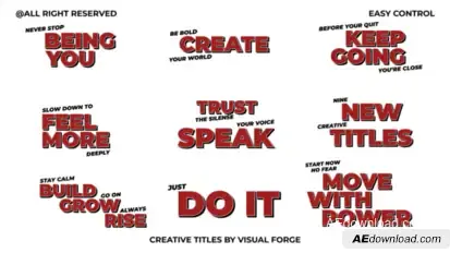 Creative Titles V3.0 | AE broadcast-packages template preview