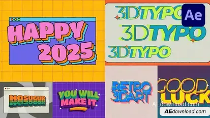 Creative Typo | AE Titles template preview