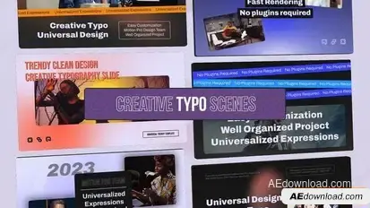Creative Typo Scenes Openers template preview
