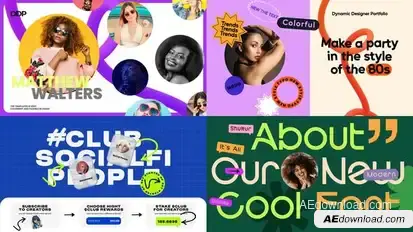 Creative Typography & Picture Layout Templates – Stylish Design Bundle Openers template preview