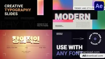 Creative Typography for After Effects Titles template preview