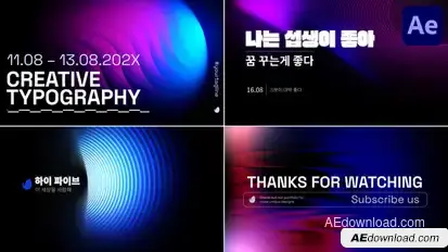 Creative Typography for After Effects Titles template preview