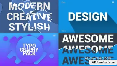 Creative Typography Pack Titles template preview