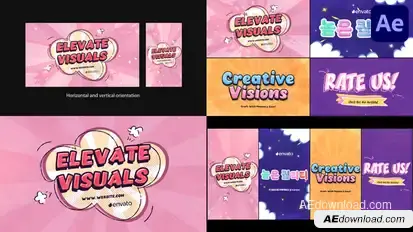 Creative Typography Slides And Stories | After Effects Openers template preview