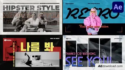 Creative Typography Slides for After Effects Openers template preview