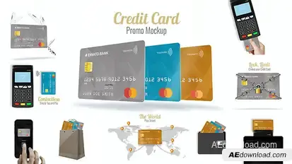Credit Card Promo Mock-up Product Promo template preview
