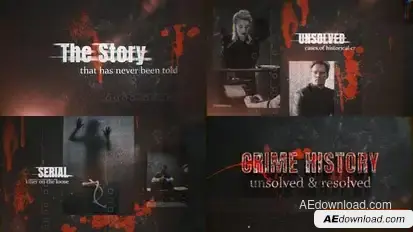 Crime History Opener With Blood Openers template preview