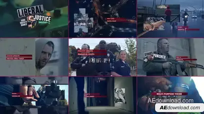 Crime Title Sequence Openers template preview