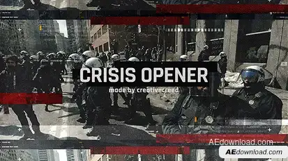 Crisis Opener / Dynamic Grunge Slideshow / Riot and Rebellion / Revolt and Protest / Cataclysm Openers template preview